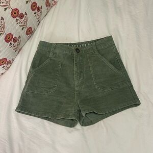 High Waisted Green Shorts